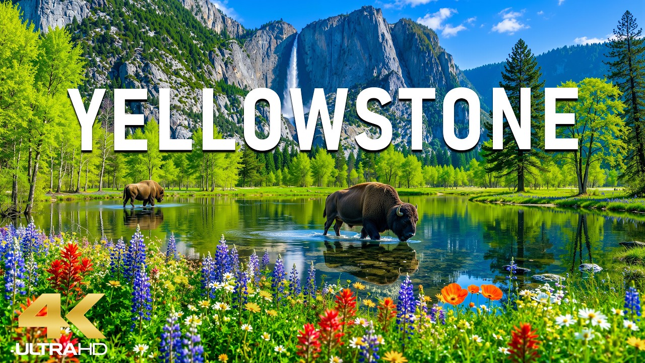 Yellowstone 4K – Gentle Spring 2026 🌸 Blooming Meadows, Flowing