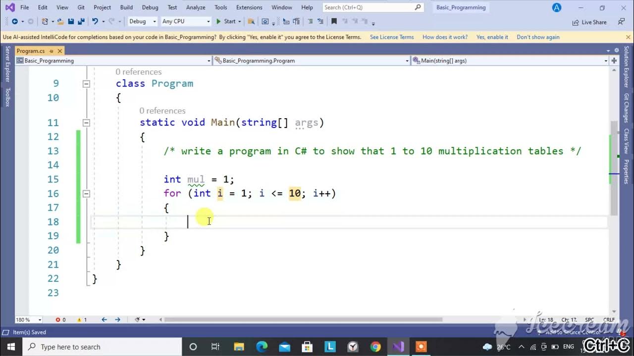 Create Multiplication Table in C# - YouTube