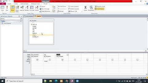 2.2 select with order by and where using design view in Ms access explain in Gujarati