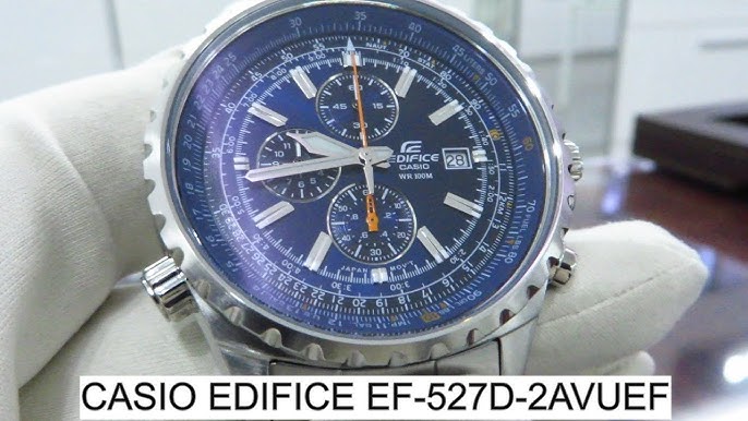 Casio Edifice EF527D 1AV review | aviation watch with a slide rule and  chronograph - YouTube