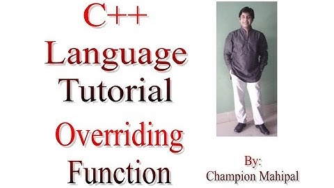 C++ Programming  Language Tutorial 64 Overriding with example