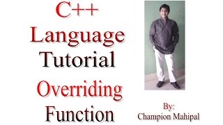 C++ Programming  Language Tutorial 64 Overriding with example