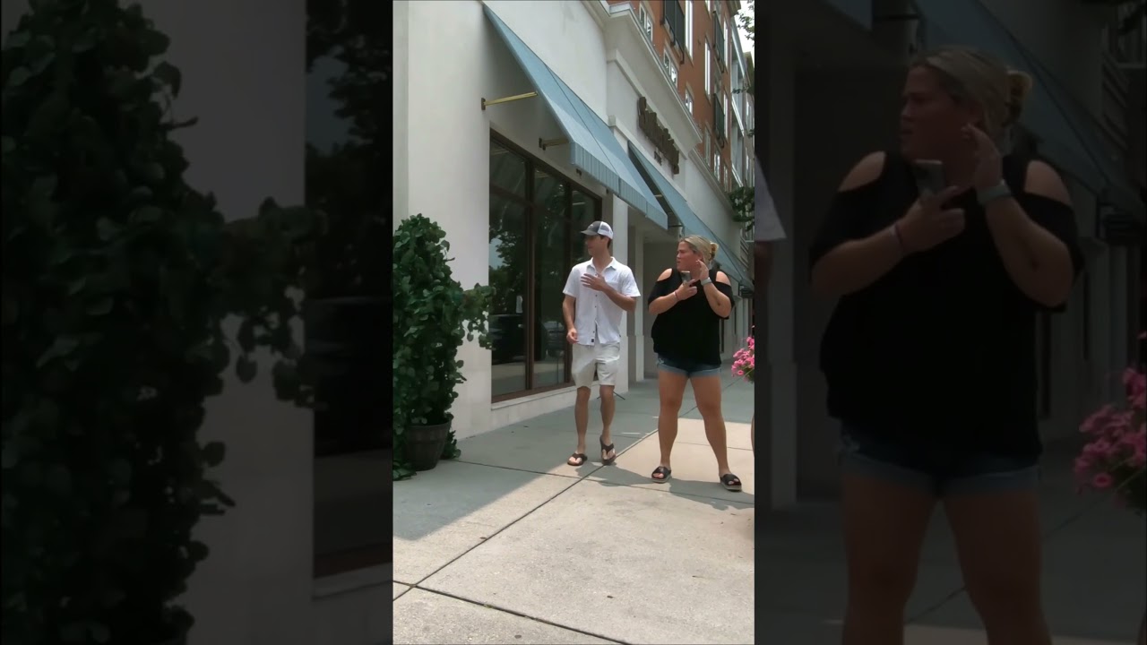 Myrtle Beach Bushman Prank Holy @#$%, I scared her so bad. 