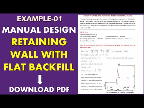 Retaining Wall Design Example Pdf