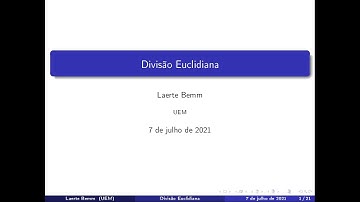 Aula 2 - Parte II: Algoritmo da Divisão para Números Inteiros.
