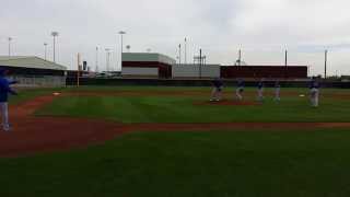 Cubs pitchers fielding drill 2/20/15