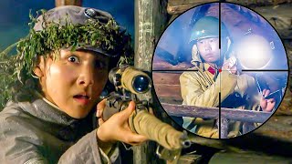 日軍守備森嚴，機智的女狙擊手深夜來襲，1槍打爆敵營照明燈再秒殺13個日本兵！【抗日】