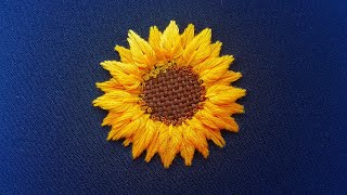 3D Embroidery - How to embroider a sunflower flower