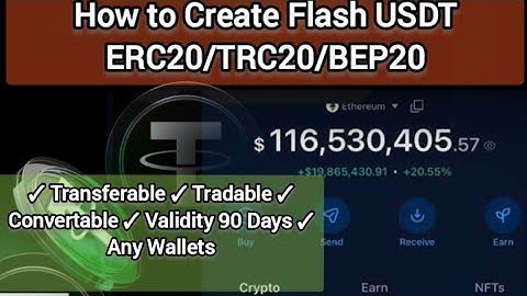 Create FLASH USDT ERC20 TRC20 BEP20 Tokens - Transferable + Tradable + Convertable (Updated)