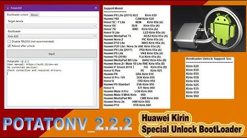 Huawei Kirin Unblock BootLoader - PotatoNV-Next V2.2.1 | Best Tool BootLoader Huawei 2023