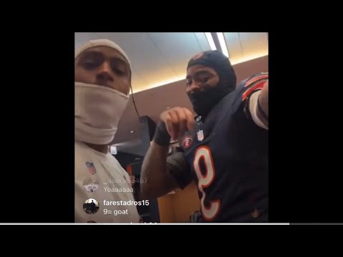 BEARS PLAYERS LOCKER ROOM CELEBRATION AFTER WIN VS DETROIT - YouTube