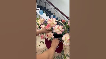 Hướng Dẫn Cắm Giỏ Hoa Hồng #lannia #daycamhoa #hoatuoi