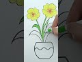 Coloring Yellow Flowers🎨✨#asmr #drawing #art #satisfying #coloring #shorts