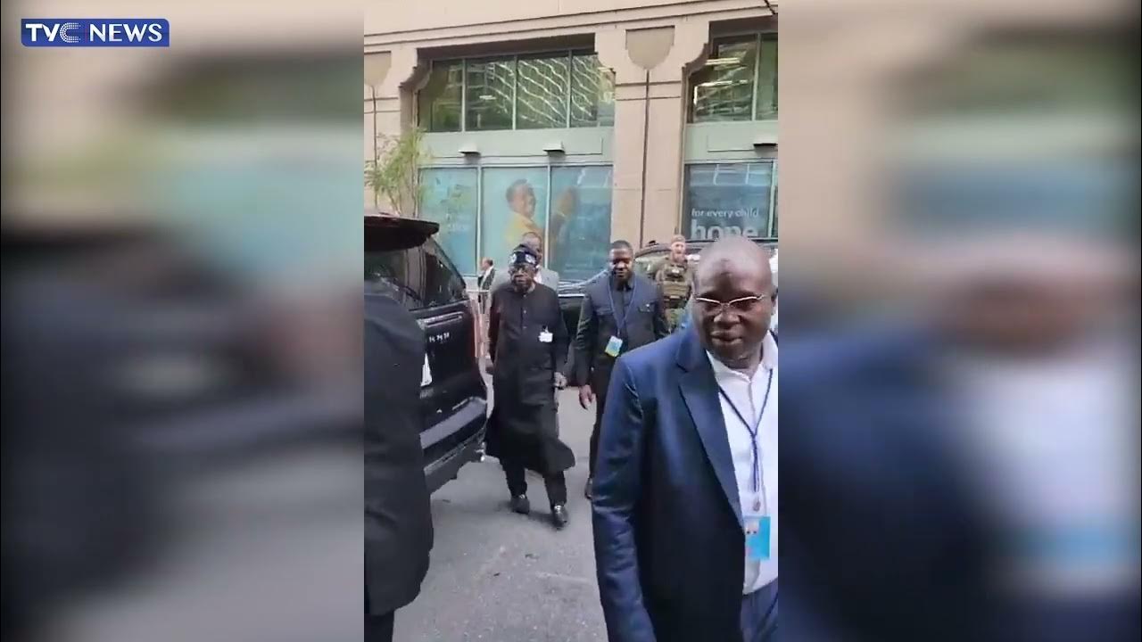 WATCH: President Tinubu Arrives Millennium Hotel For Meetings With World Leaders