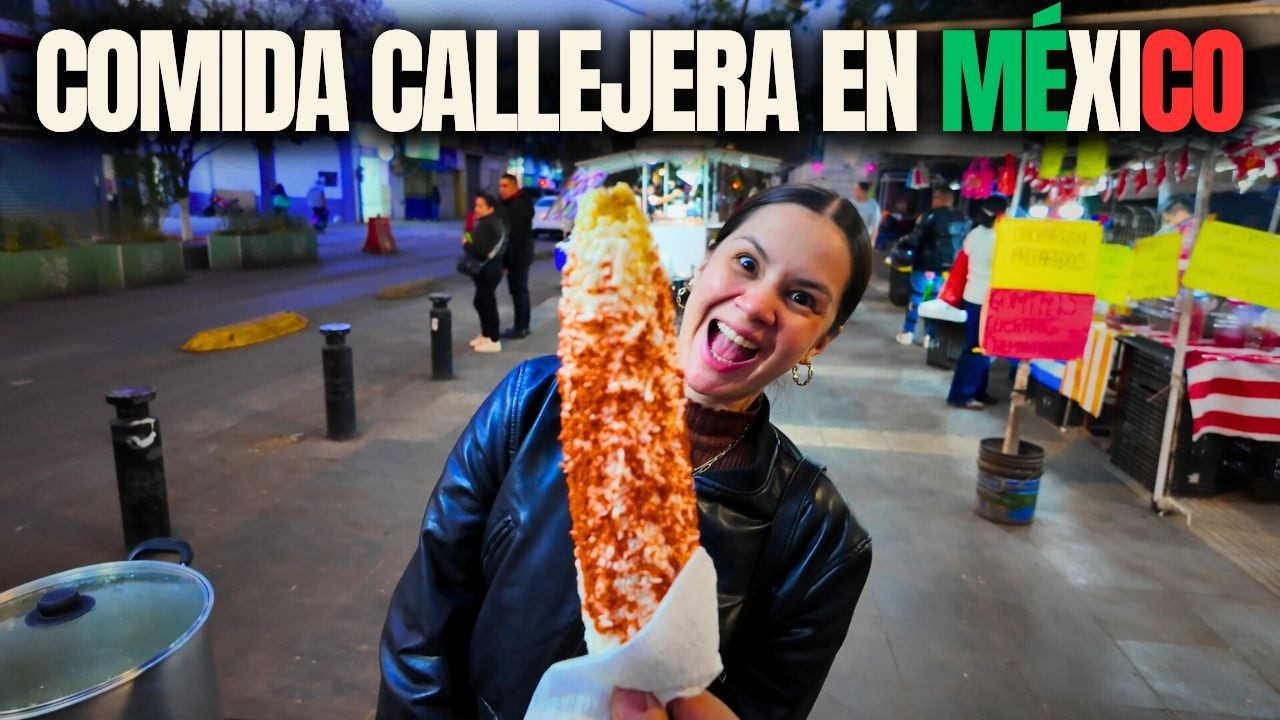 Extranjeros comiendo SOLO COMIDA CALLEJERA en Ciudad de MEXICO