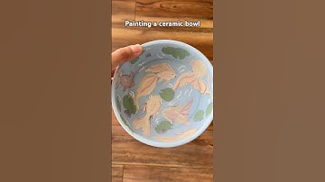 Painting my ceramic bowl with underglaze #shorts #art #pottery