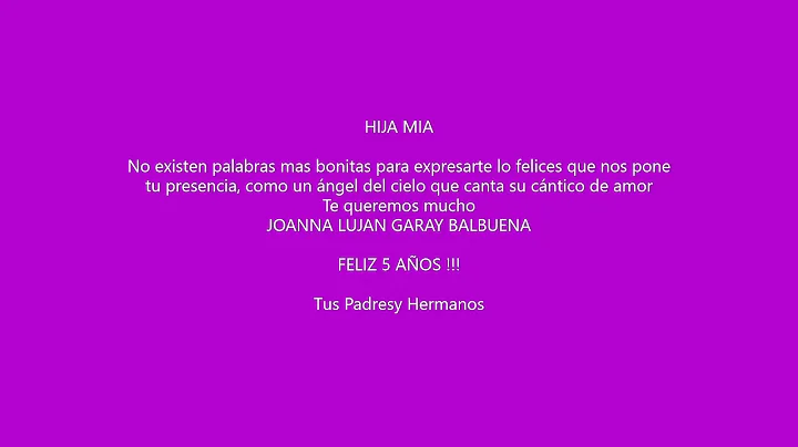 Felicidades pequea princesita de la casa JOANNA LU...