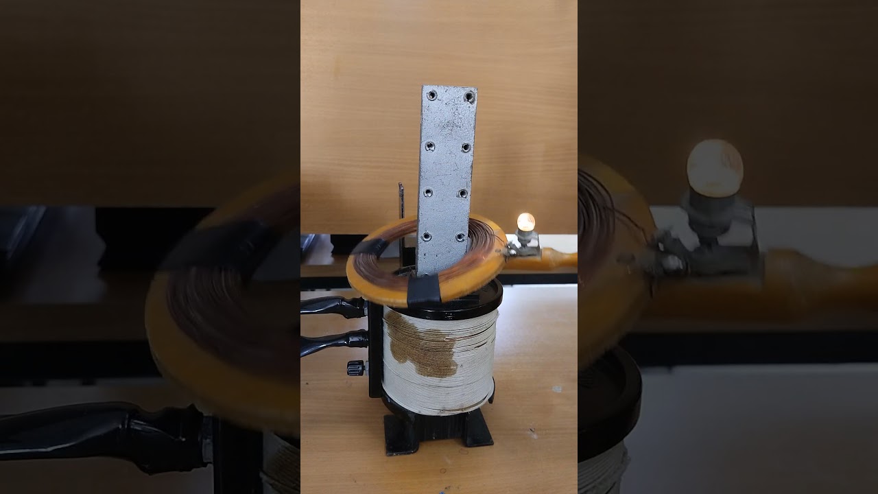 The alternating magnetic flux creates an EMF. The principle of operation of the transformer