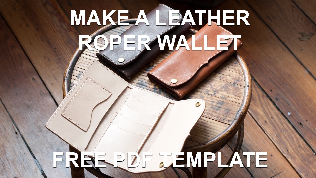 Making A Leather ROPER STYLE Long Wallet | FREE PDF PATTERN! - DIY Leathercraft - YouTube