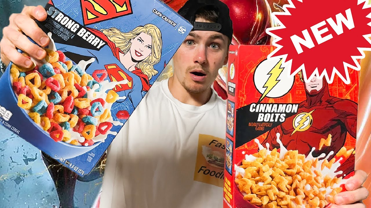 DC COMICS MEETS CEREAL! New Superhero Cereal REVIEW! Cinnamon Bolts AND