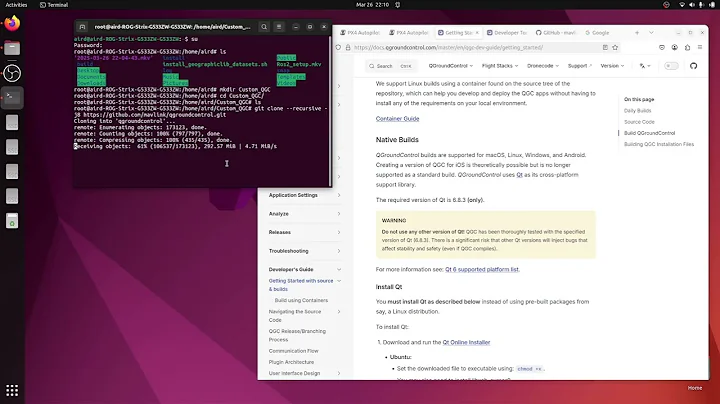 QT setup and  installation to build the Custom Qgroundcontrol: Part-1