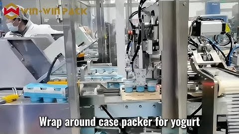 WIN-WIN PACK Wrap Around Case Packer for Yogurt: Automated Packing Process/Case Packer