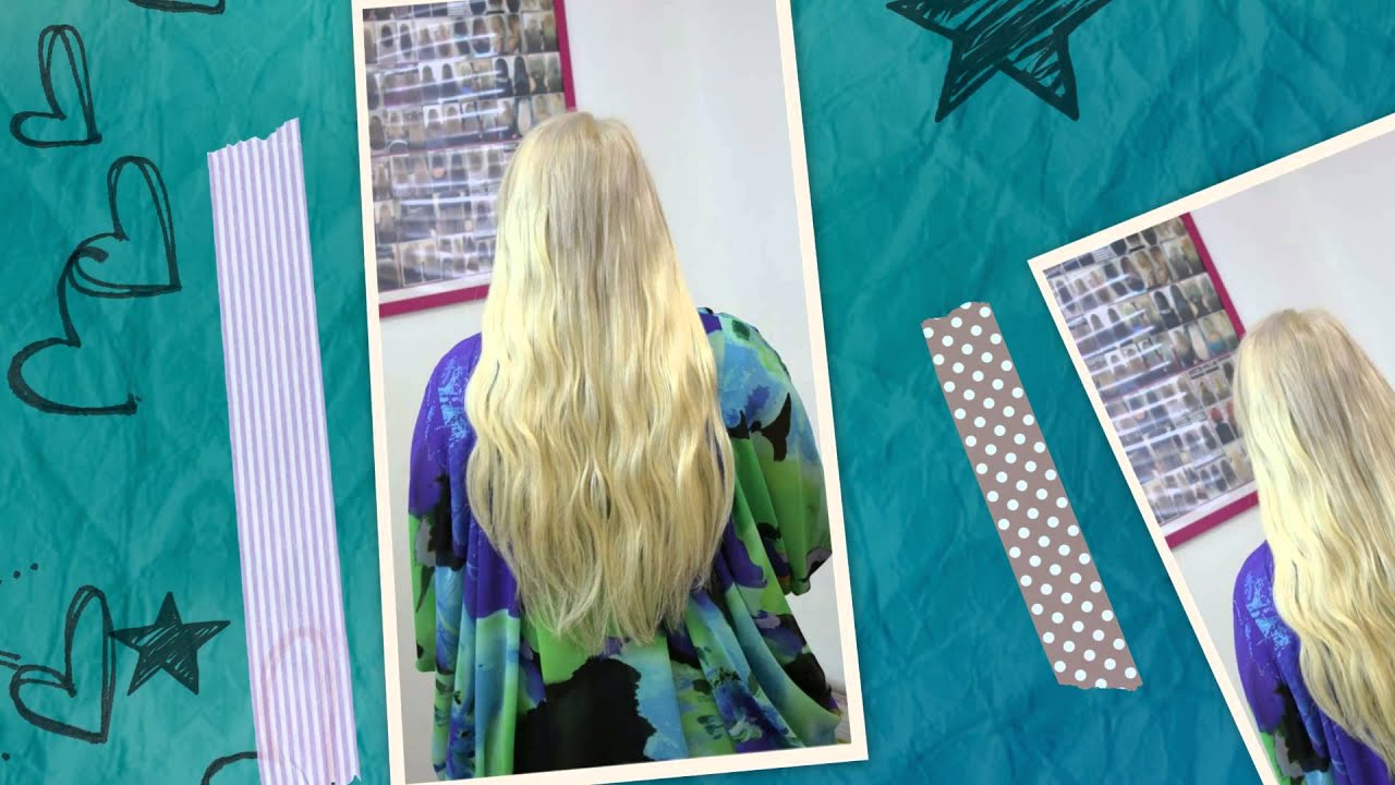 Tape hair extensions before & after, wavy extensions 