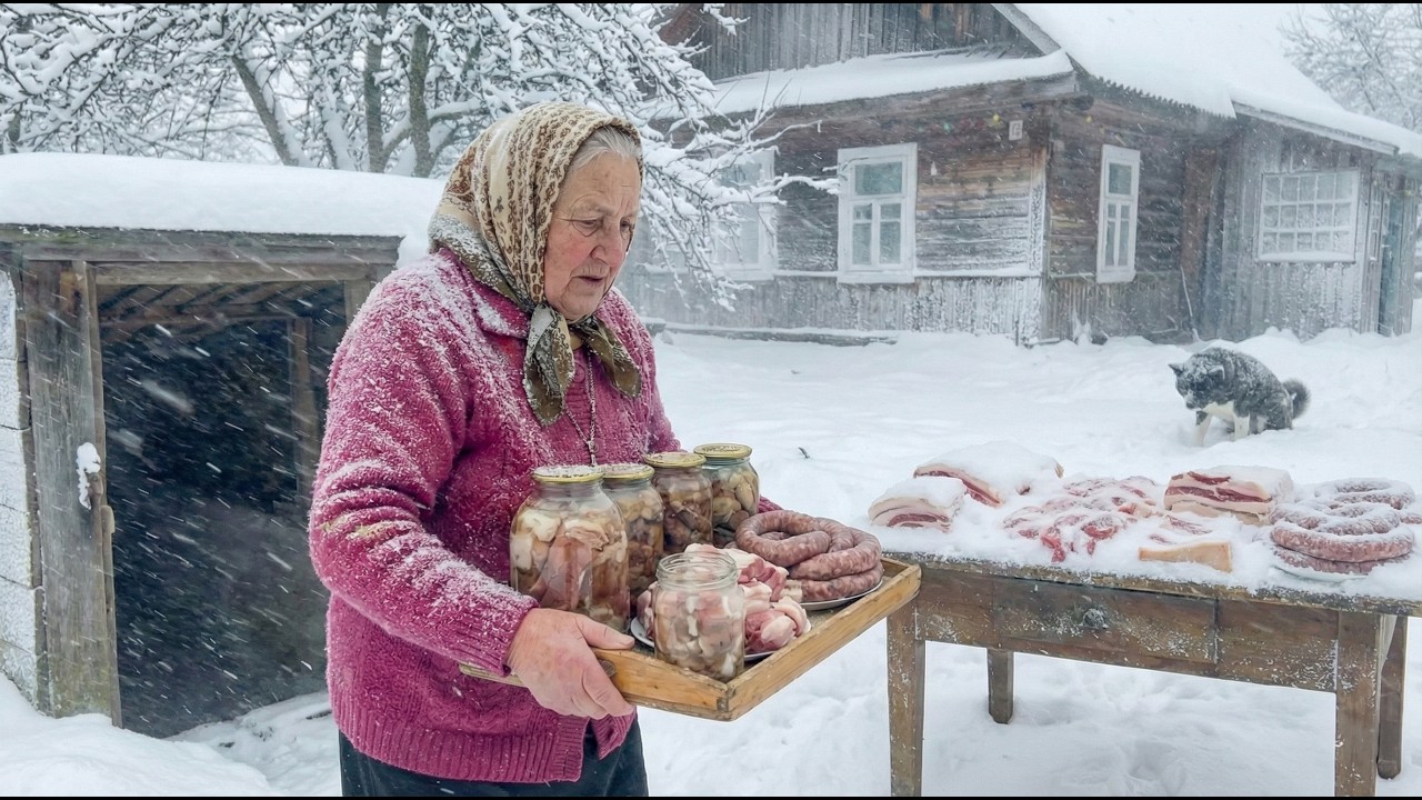 Harsh Winter in a Remote Carpathian Village — Life of an 85-Year-Old Grandma