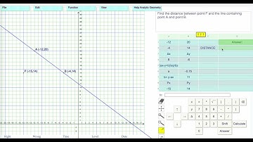 Level 15: Distance  Between A Point And A Line From the Analytic Geometry Math Program