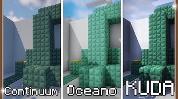 Minecraft [1.14.4] Continuum, KUDA, Oceano || Shaders Comparison