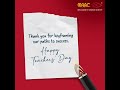 Happy Teachers day to all.