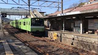 201系 快速 河内堅上駅 通過