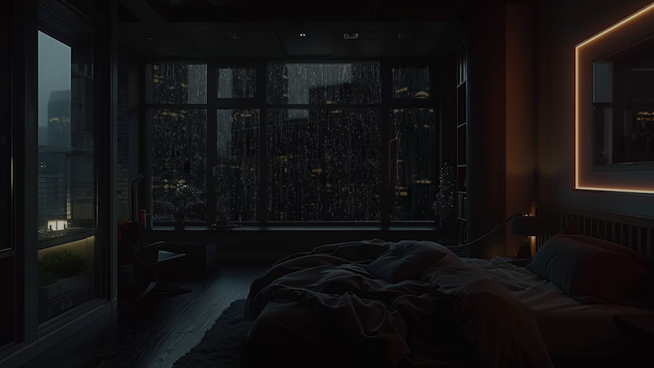 City Night | Peaceful Rain Sounds: City Nightscape For Deep Sleep