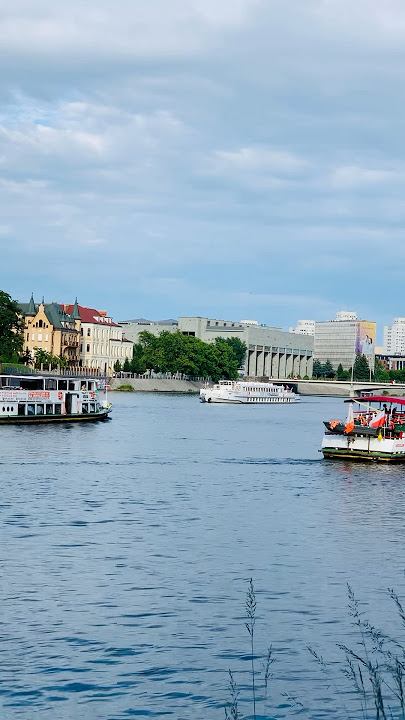 Pleasure boat traffic on the Odra River. #travelvlog #river #roadtrip #traveling #boat