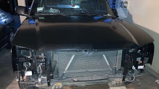 2001 GMC Sierra to cat eye conversation part 2 installing hood 2001 Gmc Sierra Cow Hood Installation