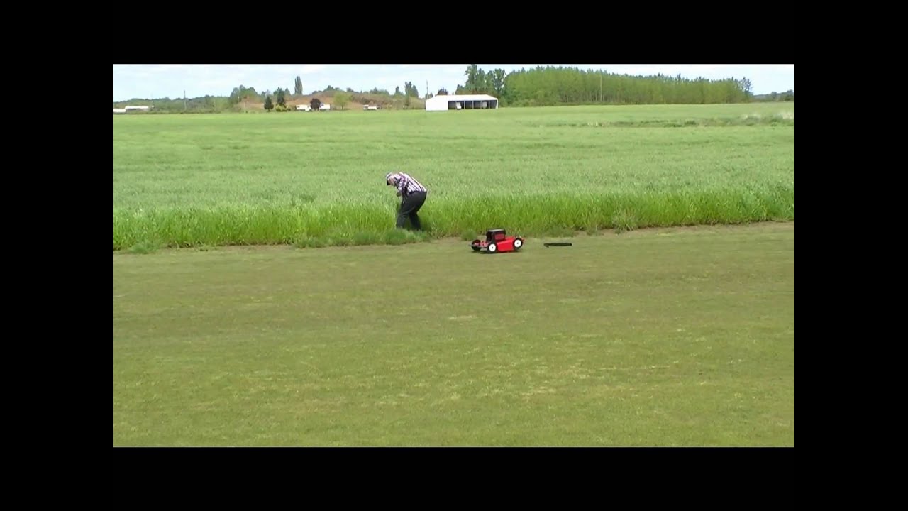 Flying Lawnmower crash landing YouTube