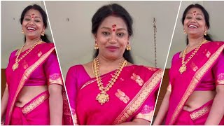 Aunty Hot Saree Navel