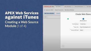APEX Web Services against iTunes - Creating a Web Source Module (1 of 4)