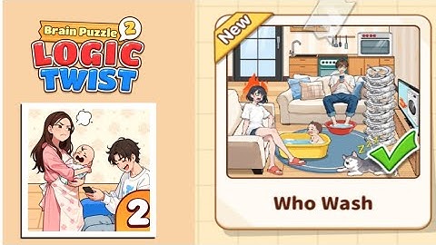 Brain Puzzle 2: Logic Twist Level 59 | who wash Gameplay