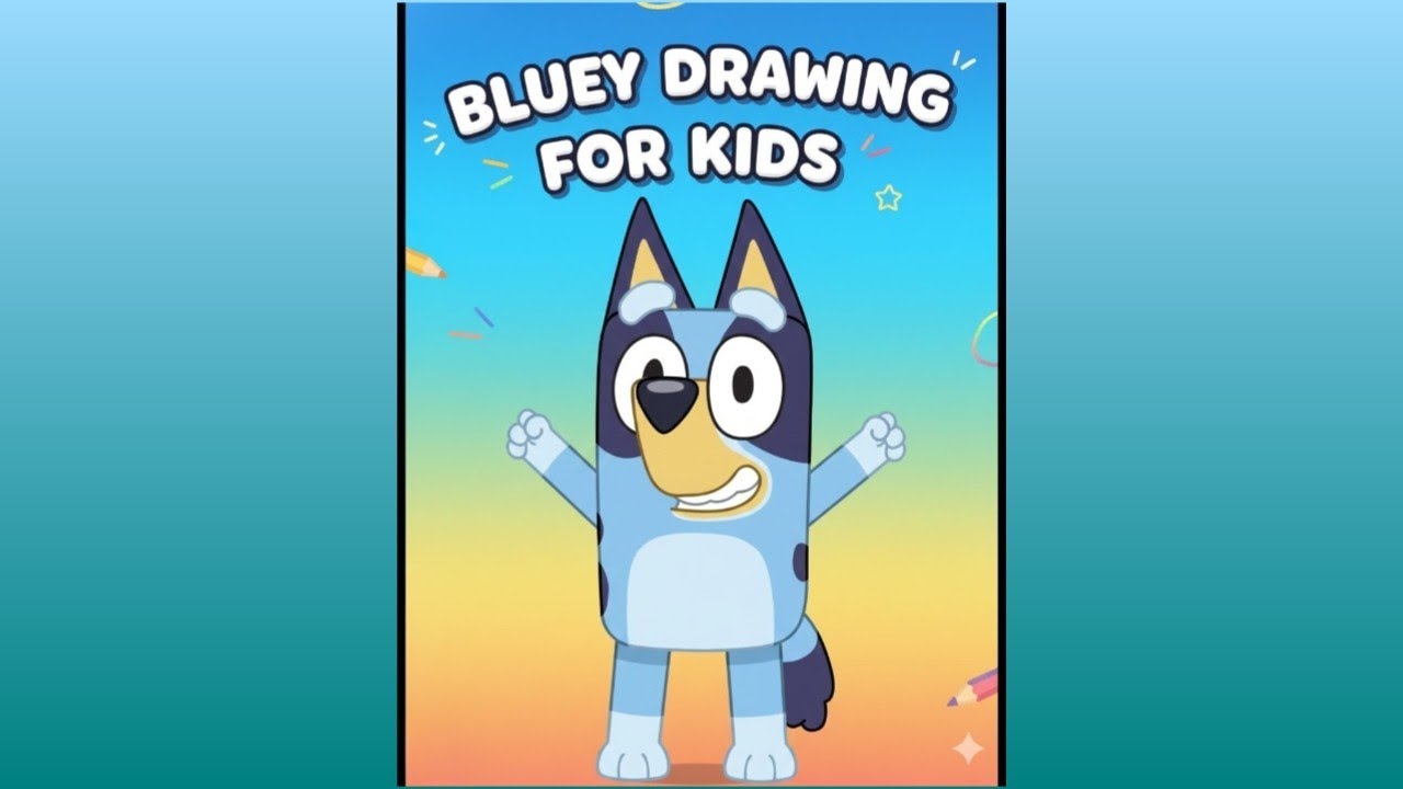 bluey drawing made by hiyan | hiyan joshi arts | bluey bingo cartoon drawing 
