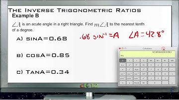 Inverse Trigonometric Ratios: Examples (Basic Geometry Concepts)