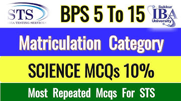 Most Repeated Science MCQs | Matric Category Test | 2025 | STS IBA BPS 5 to 15"By Imran Abdullah....