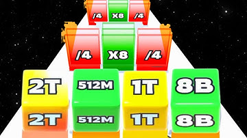 Infinity Run 2048 Jelly Cube vs Jelly Tube Run - ASMR Gameplay (Freeplay, Max Level) New Update