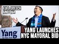 Andrew Yang Launches Campaign for NYC Mayor | Full Speech w/ Q&amp;A