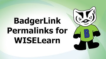 BadgerLink Permalinks for WISELearn