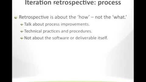 Agile - Iteration Drilldown (part 3)