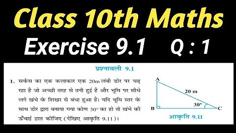 Q 1, ex 9.1, class 10 math solution by Manjeet Verma (Manjeet maths).