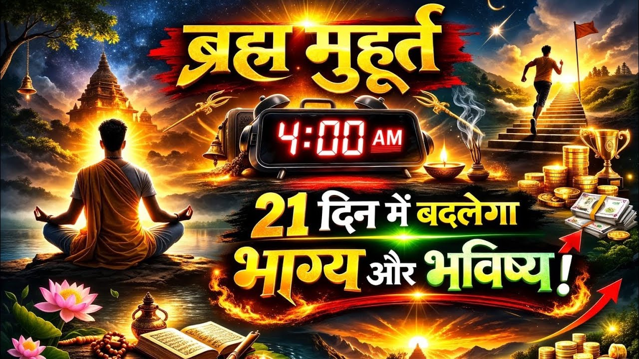 मुहूर्त 4:00 AM का रहस्य  21 दिन में बदलेगा भाग्य और भविष्य! #lifechanginghabits #awakening 