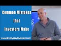 Common mistakes that investors make l everyday investor