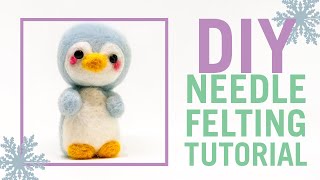 Baarduck DIY needle felted animals tutorial - Penguin DIY Kit